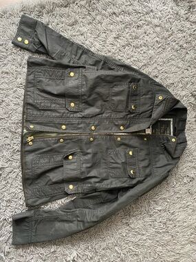 J. Crew Black green Jacket with Gold Buttons